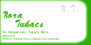 nora tukacs business card